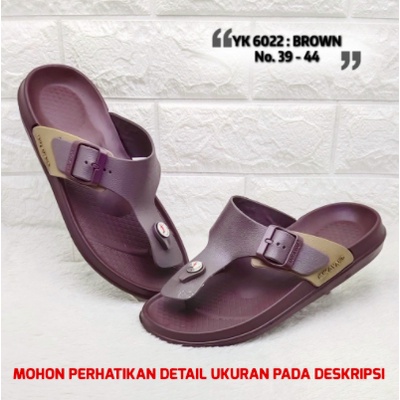 YK6022 Sandal Jepit Pria / Sandal Karet Pria Casual Merek Inkayni Ukuran 39-44