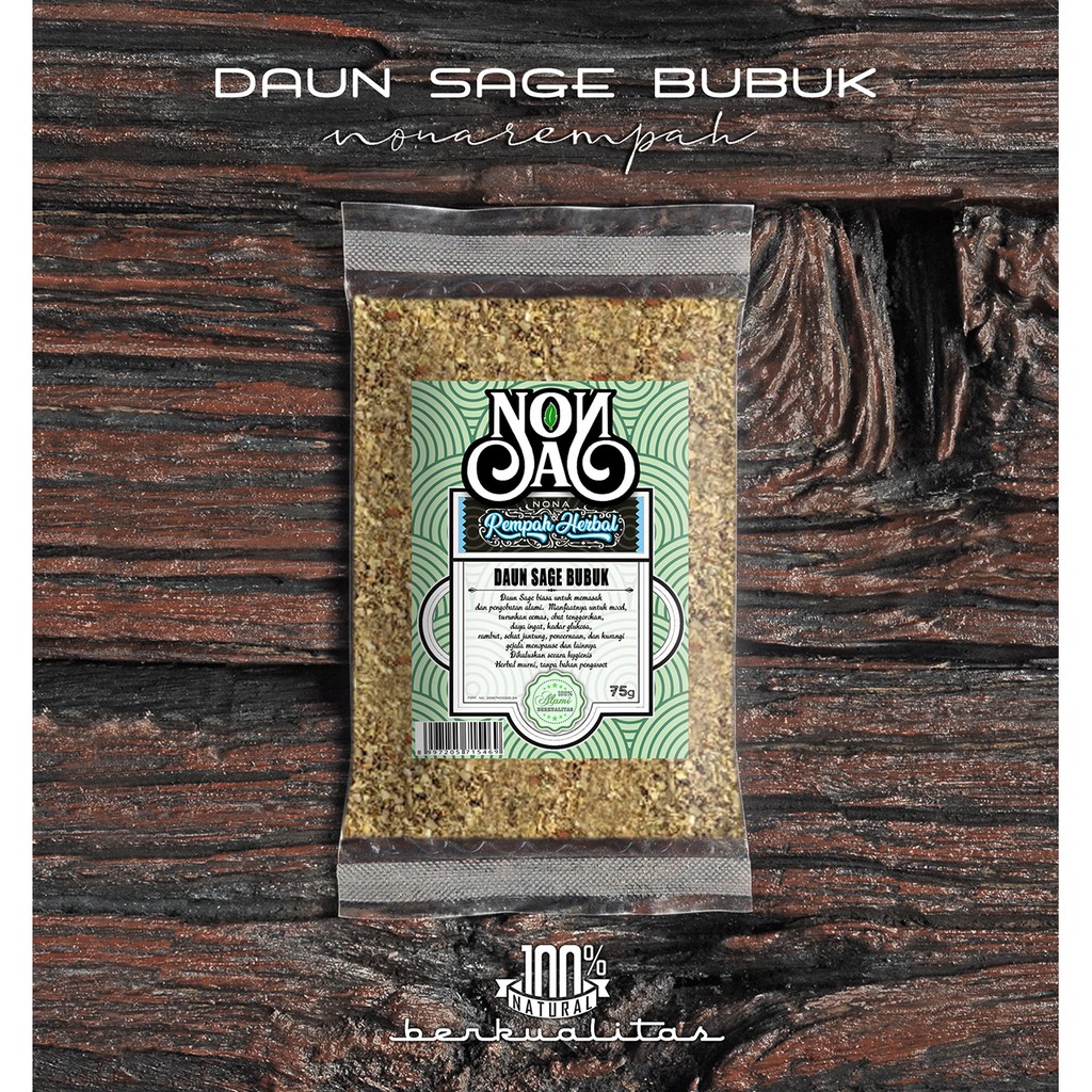 

Daun Sage Bubuk 75 gram Herbal Alami Salvia Officinalis Murni