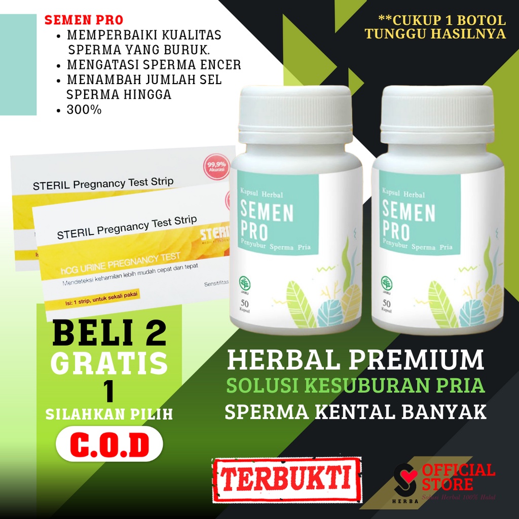 Jual Obat Pengental Penyubur Sperma Pria Herbal Semen Booster Isi 30