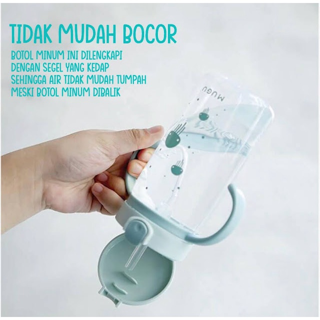 Mugu 220ml Training Bottle Weigthed Straw Cup Botol Sedotan Anak dengan Pemberat