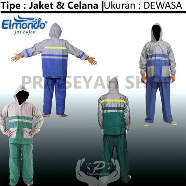 Jas hujan setelan baju dan celana dewasa elmondo 905