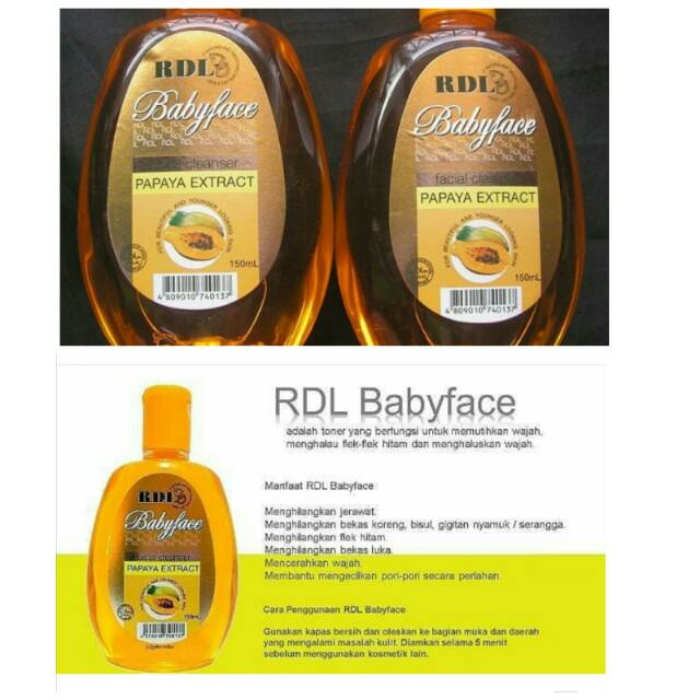

RDL babyface toner pepaya