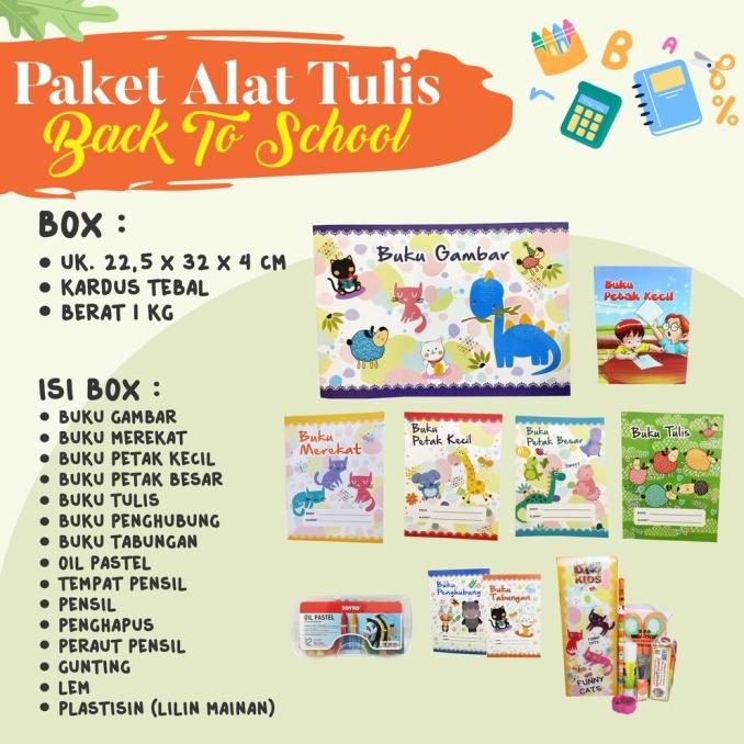 LV311 Paket Alat Tulis Sekolah Leng Untuk Ak Cerdas PAUD TK Ba To Scho