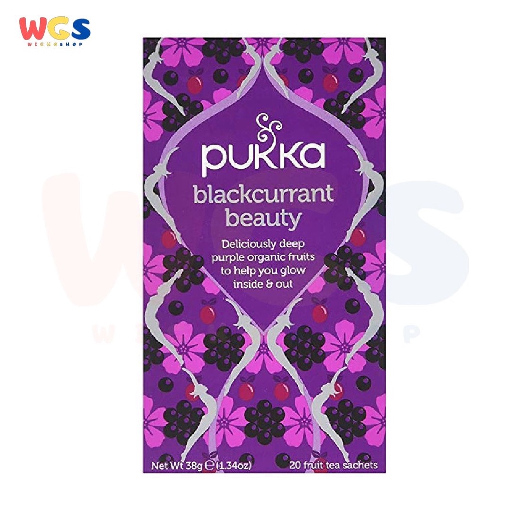 Pukka Tea Organic Blackcurrant Beauty Caffeine Free 20 Sachets 38g