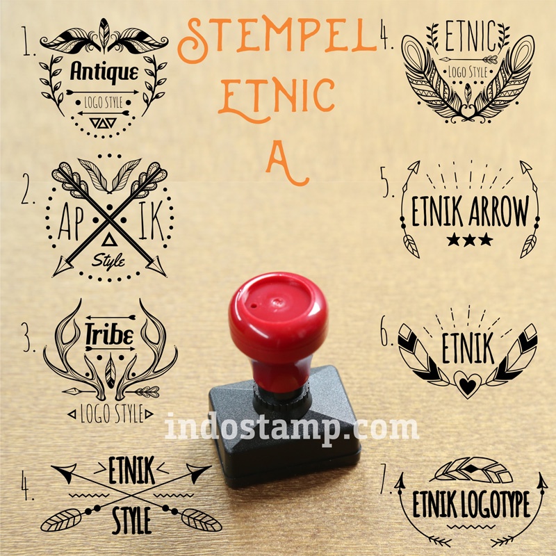 

stempel nama logo toko batik ukiran seni etnik tribal bohemian kuno indian vintage retro flash stamp