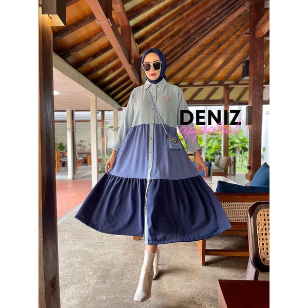 YASMIN MIDI DRESS 3 TONE BY DENIZ (PO 31 MARET
