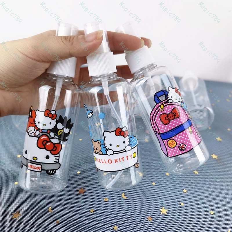 Magic789 100ML Cartoon Spray Bottle Red Hello Kitty Travel Size Bottles Refillable Container for Cosmetic