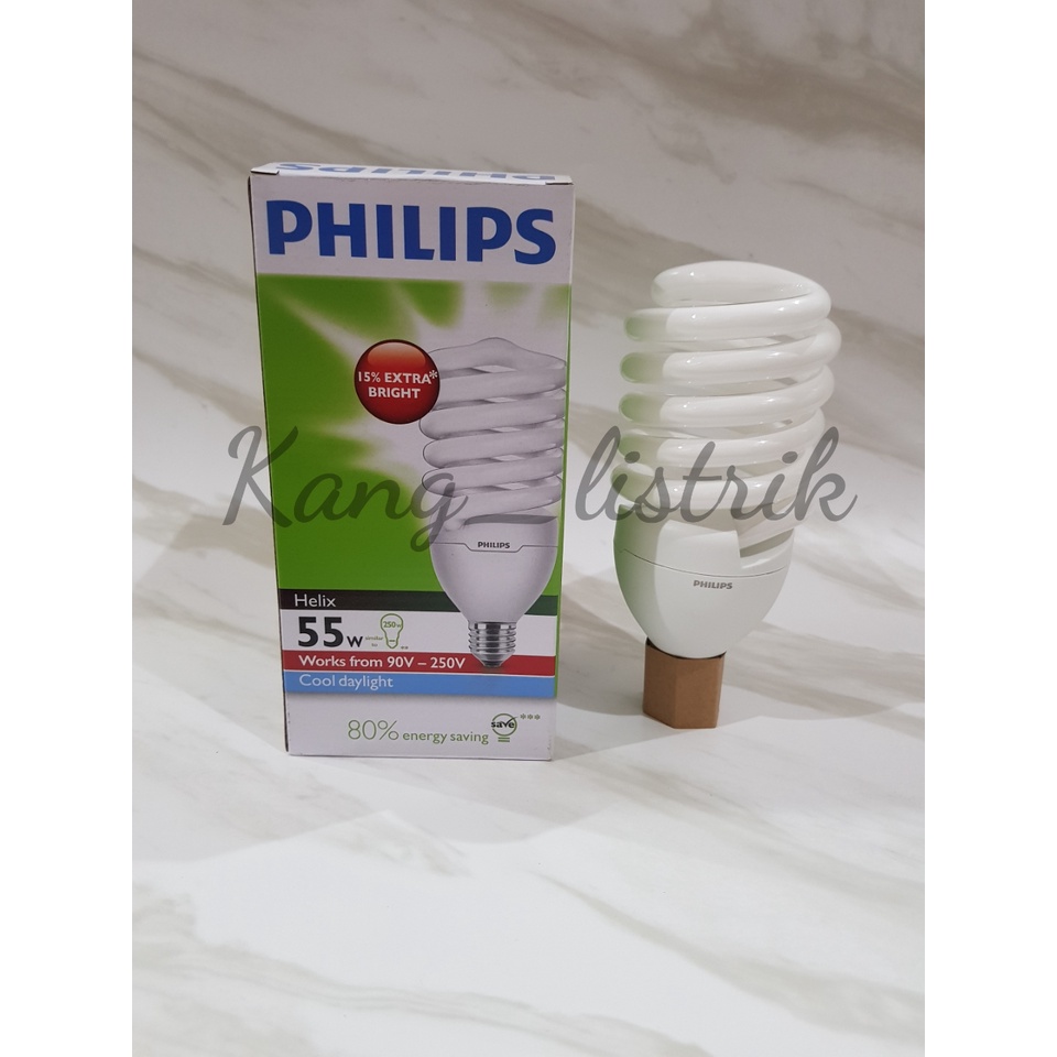 Philips Helix 55W / Lampu Spiral Philips 55W