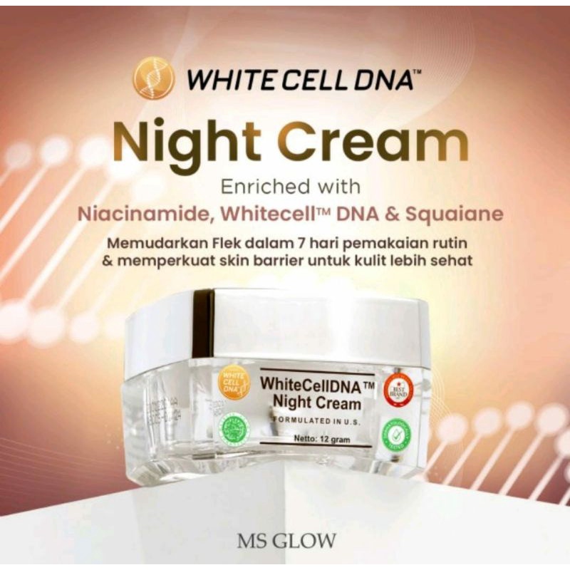 WHITE CELL DNA NIGHT CREAM MS GLOW-Cream malam white cell dna