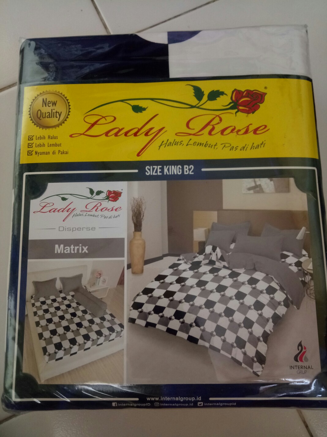 Lady Rose Sprei Ukuran 180x200 Disperse King Size B2 No 1 Jumbo Grosir