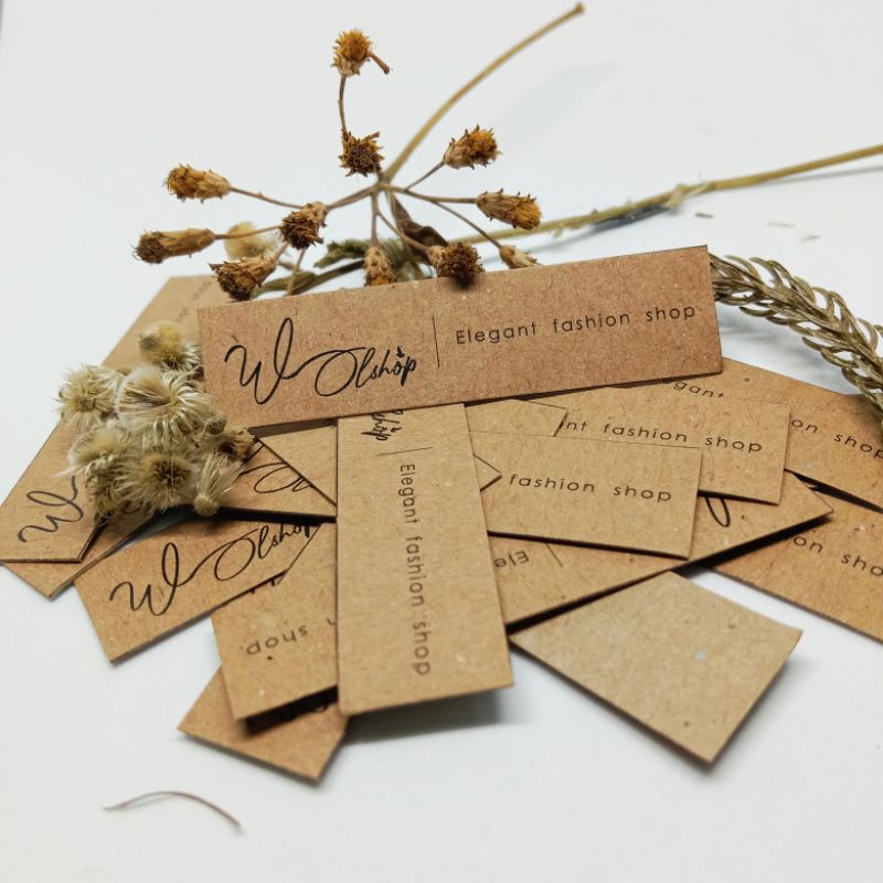 

Hangtag baju free loop pin tag bahan kertas duplex isi 40pcs-50pcs