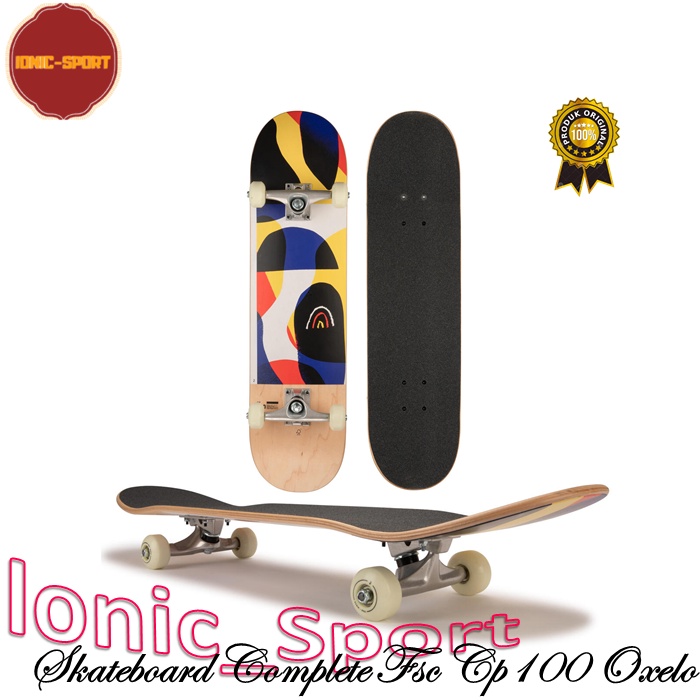 Oxelo Skateboard Anak Dewasa Complete Maple 8" FSC CP100 Papan Skate Original