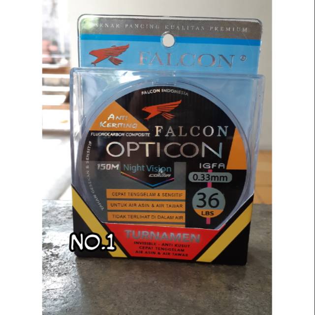 Senar pancing falcon opticon 150 meter anti keriting