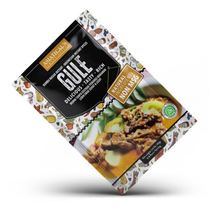 

ASIATICALS GULE BUMBU MASAK INSTAN DAPUR SPICES NON MSG 40 g