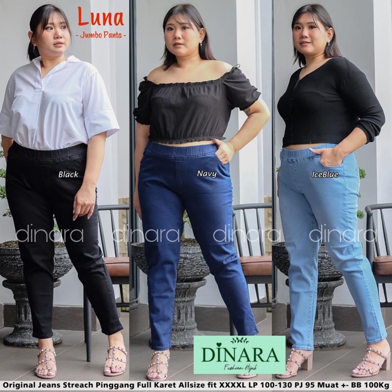LUNA JUMBO PANTS JEANS BY DINARA (100% REAL PICT)