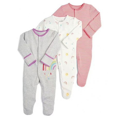 SLEEPSUIT Mamas Papas 3in1 PREMIUM QUALITY Sleepsuit Bayi Pajamas Tutup Kaki Baju Tidur Bayi Jumpsuit Mama Papa Baju Bayi Katun Halus Lengan Panjang Kaki Panjang Romper Panjang Ballerina Dino City Cars Shabby