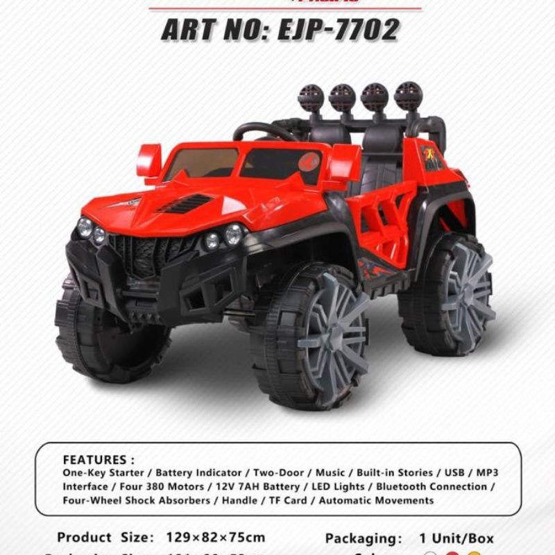 MOBIL AKI EXOTIC EJP 7702 AKI 12VOLT~MAINAN MOBIL AKI ANAK