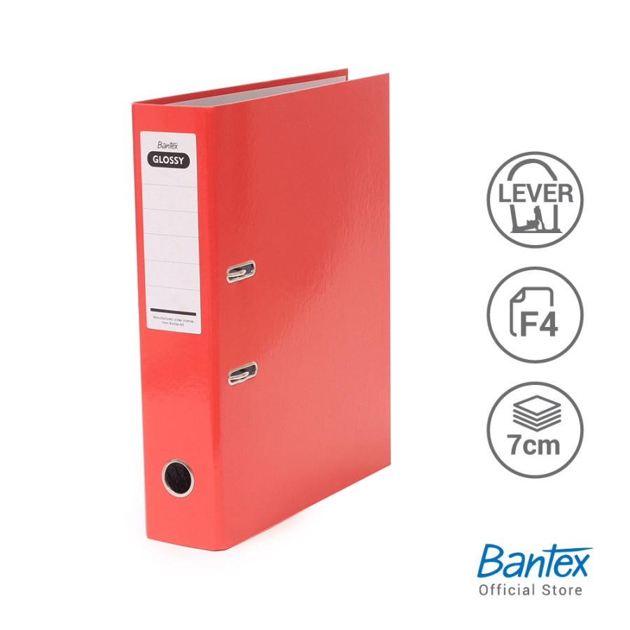 

ORDNER BANTEX F4 GLOSSY 1441-09 7cm WARNA RED MURAH
