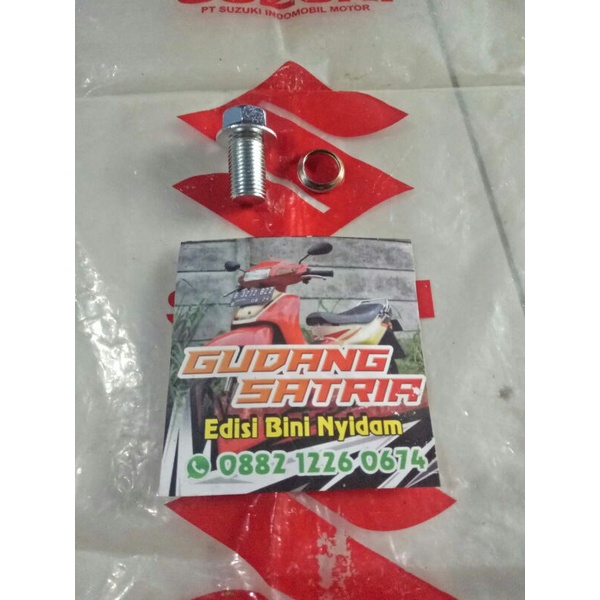 Baut pembuangan oli mesin suzuki satria fu satria old cbu facelift ori sgp
