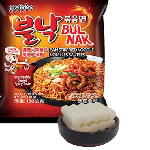 

● PAKET TTEOKNAK TTOEKBOKKI/TOKPOKI 200GR + PALDO BULNAK BOKUMYUN 130GR ✿