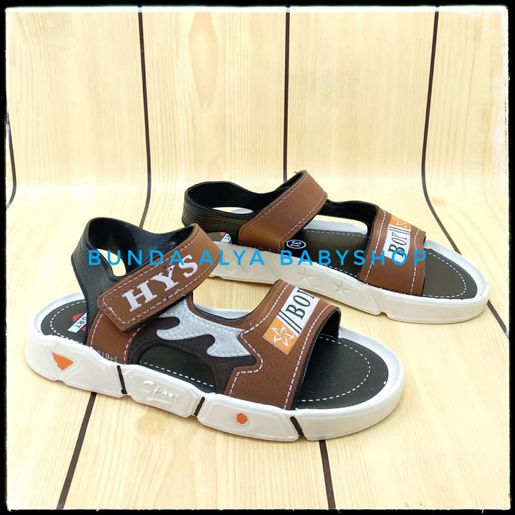 Sendal Anak Laki Laki Usia 5 6 7 Tahun Karet Lentur COKLAT - Sendal Tali Anak Cowok Keren Anti Licin Karet Lucu