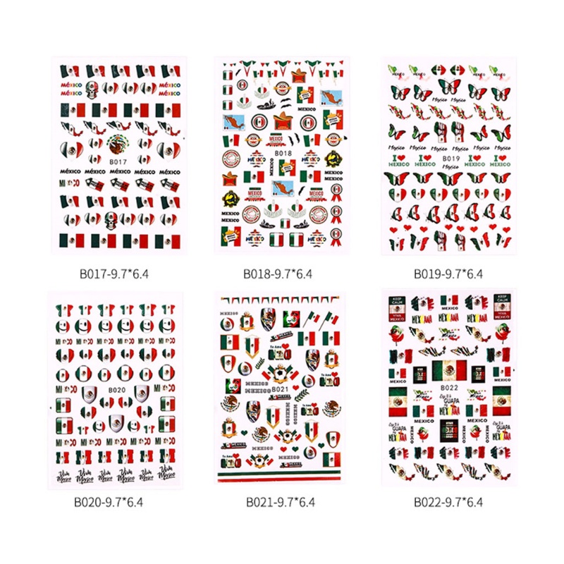 Siy 6 / 12pcs Stiker Kuku 3d Motif Kartun Untuk Nail Art