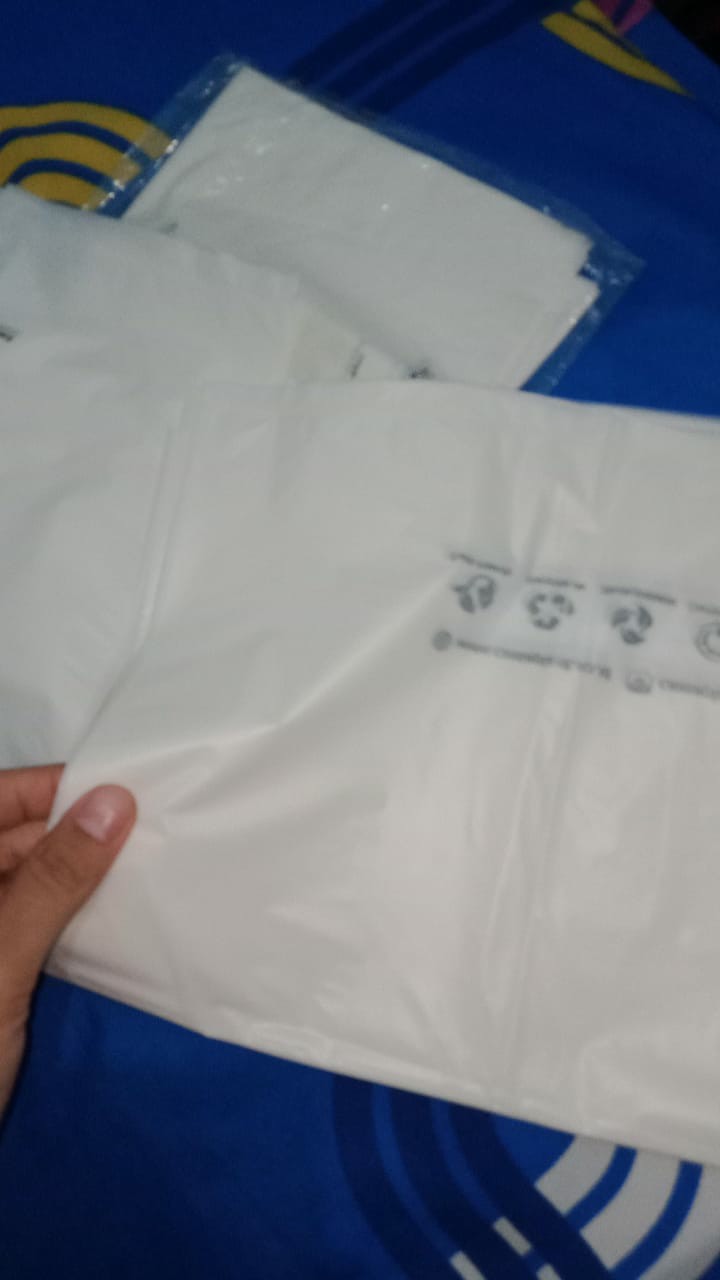 10pcs Kantong Plastik Organik Singkong Lubang Oval Ukuran M