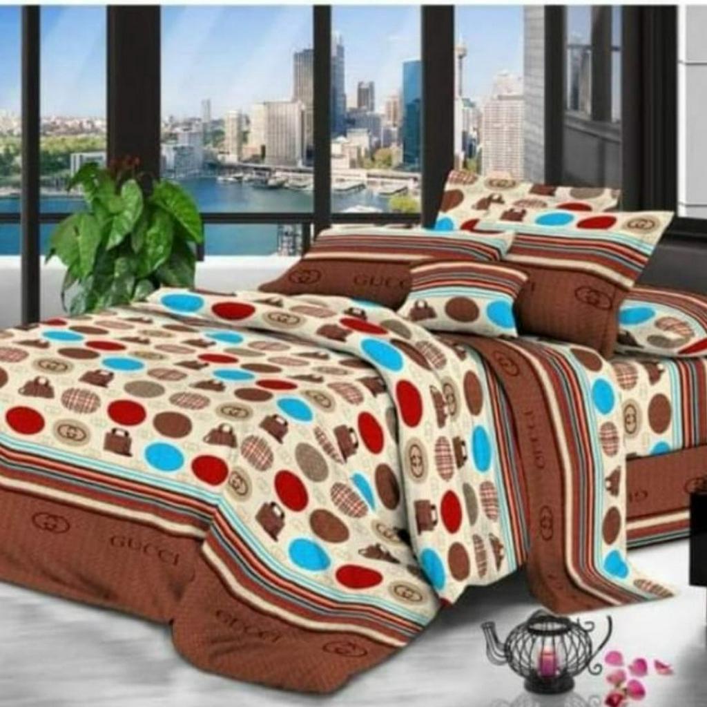 Sprei Set JUMBO 240x200 Katun BONITA/Sprei JUMBO Motif-Guci