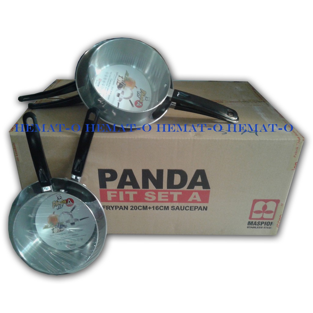 Maspion / Maxim SET PANDA FIT A (Sauce Pan 16cm + Fry Pan 20cm)
