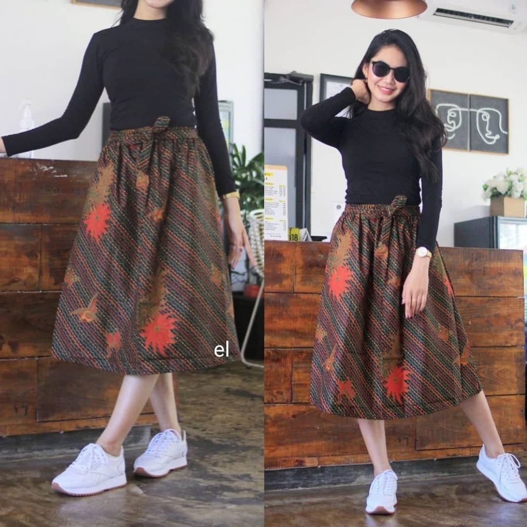 100% ORIGINAL TERMURAH ( COD ) BISA BAYAR DITEMPAT rok batik panjang wanita model payung opsi pendek Rok Batik Modern 2022 terbaru terlaris termurah