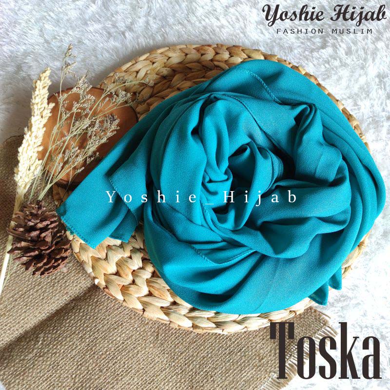 Kerudung instan Jilbab Bergo Maryam Simpel Jumbo XL Diamond-Toska