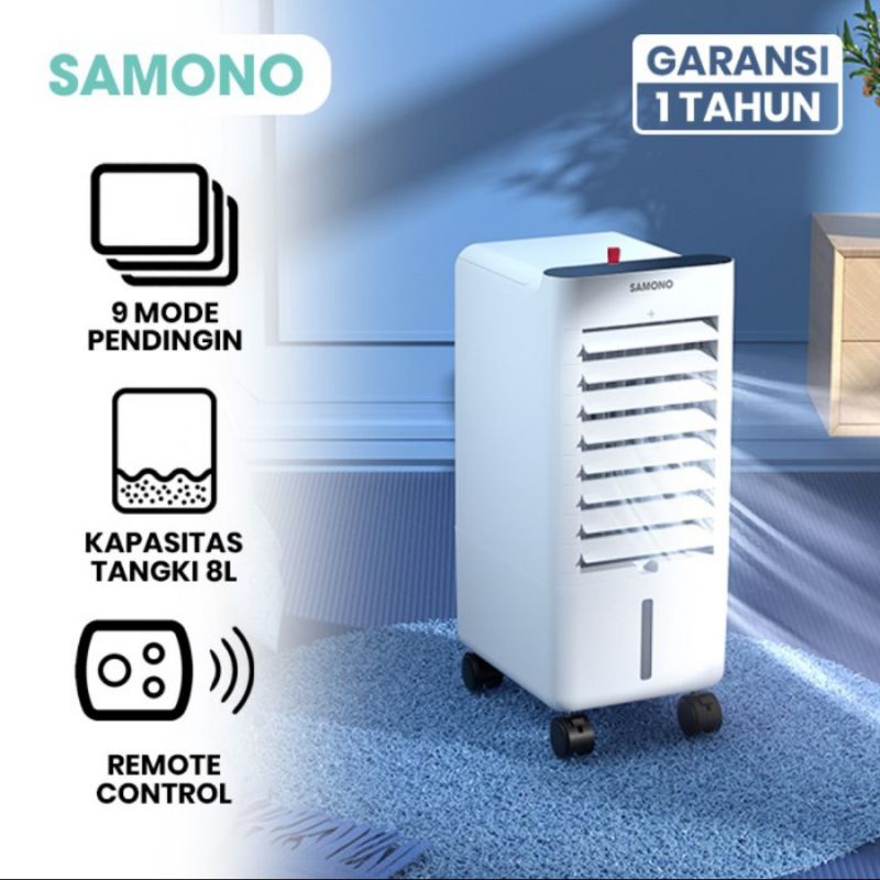 Air Cooler 9 Mode Pendingin Remote Control AC Portable Putih