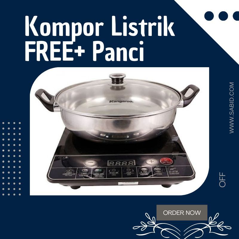 KOMPOR LISTRIK INDUKSI KANGAROO BONUS PANCI STAINLESS