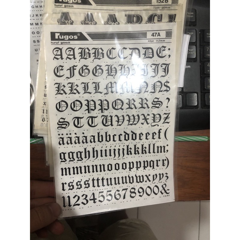 

rugos huruf gothic tipe 47a 11.7cm