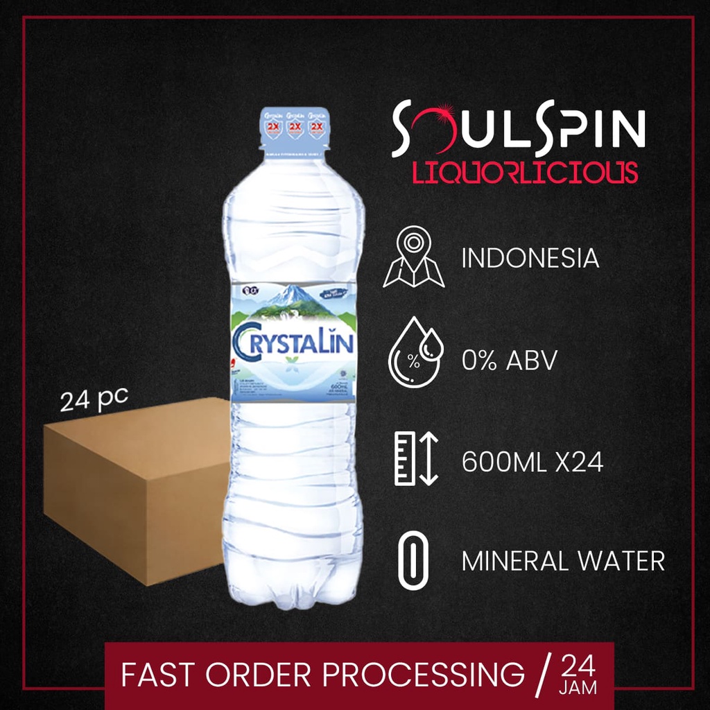 Jual Crystalline Mineral Water 600ml [ dus 24 botol ] Shopee Indonesia