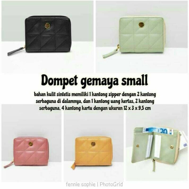 DOMPET GEMAYA SMALL : BLACK , GREEN , YELLOW , PINK , BROWN , SOPHIE MARTIN PARIS OFFICIAL PROMO ORIGINAL DOMPET WANITA