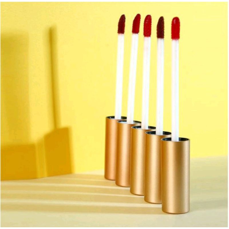 Lipstik Matte/Lipgloss/Lipglaze Lameila waterproof Gold Edition