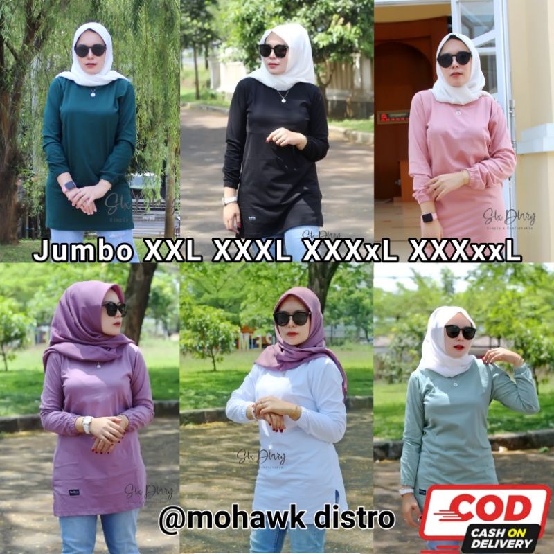 FASHION WANITA | ATASAN WANITA | TUNIK POLOS JUMBO ORIGINAL SIX DIARY | STYLE ZOLAQU