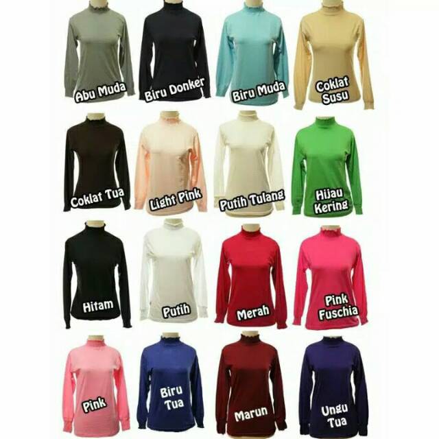 Kaos polos sepandek wanita