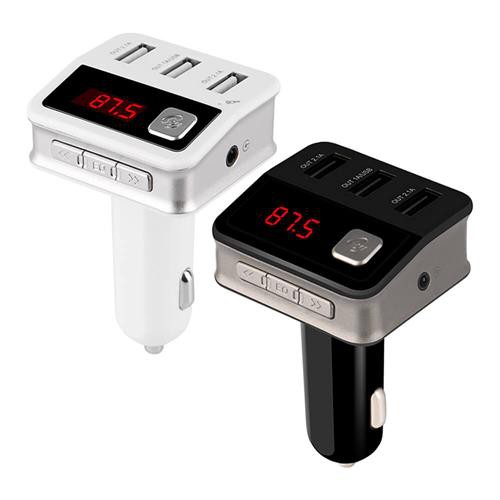 BC12 NEW VERSION Bluetooth FM Transmitter Radio Adapter Car Kit With Three USB