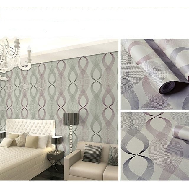 Wallpaper dinding tema 5M GREY N S LINE - 055