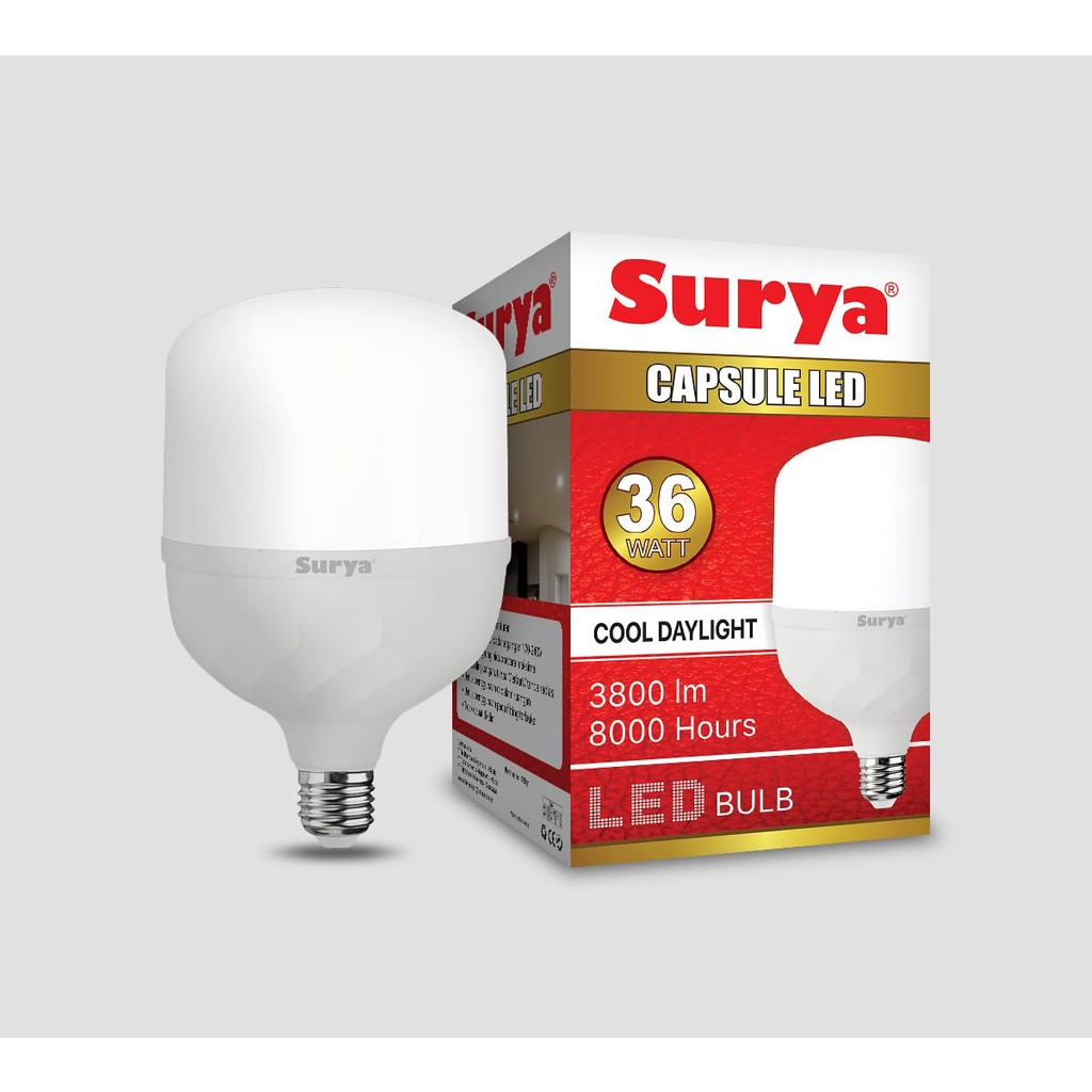 Surya Bohlam Capsule LED 36 W New Putih Cool Daylight 36 Watt