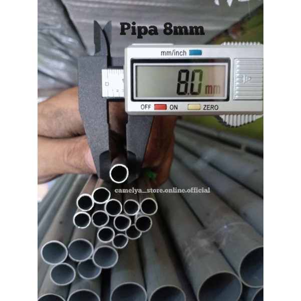 Pipa Bulat Aluminium SILVER Uk.8mm