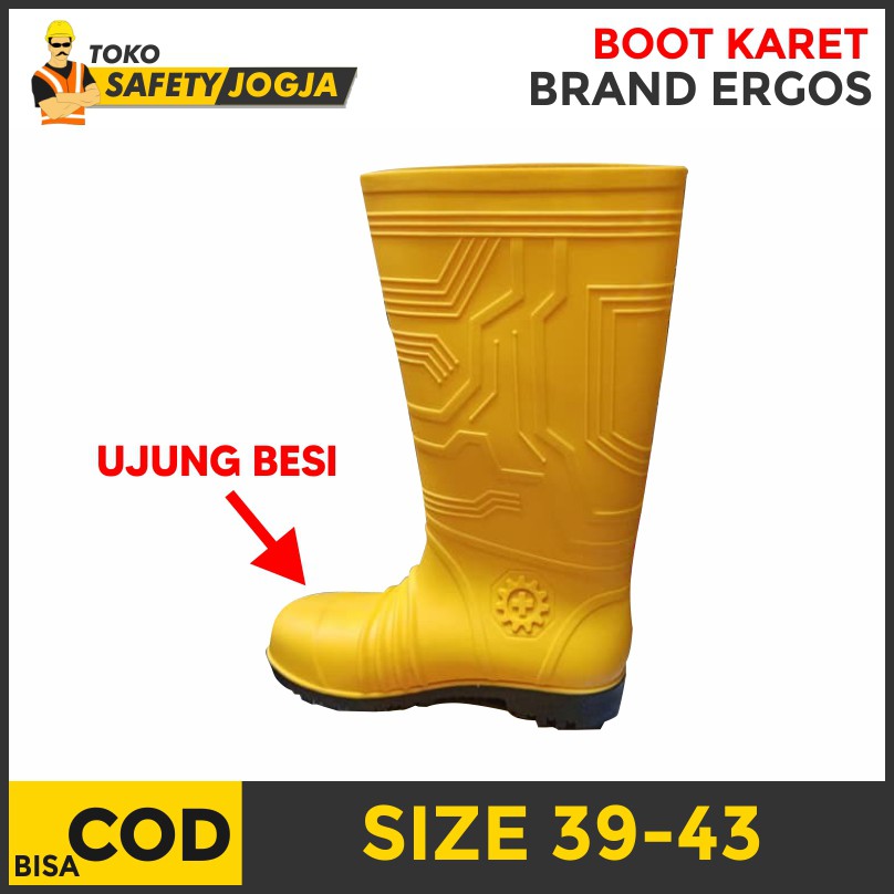 SEPATU SAFETY PROYEK STEEL TOE UJUNG BESI SNI ERGOS