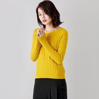 【Elegant】Korean Summer Knit Long Sleeve Sweater 7453