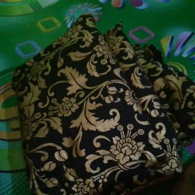 Batik Notoarto - Couple Gamis Batik Prada Gold  Bakung Kualitas Terjamin Dan Kualitas