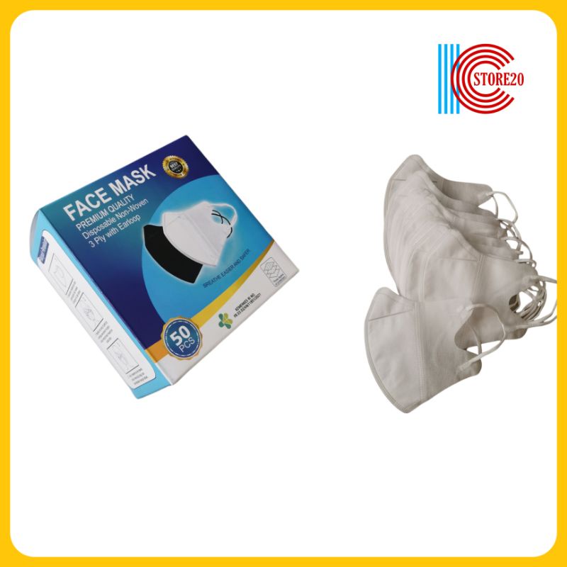 MASKER DUCKBILL ISI 50 PC / DUCKBILL FACE MASK CAREION ALKINDO