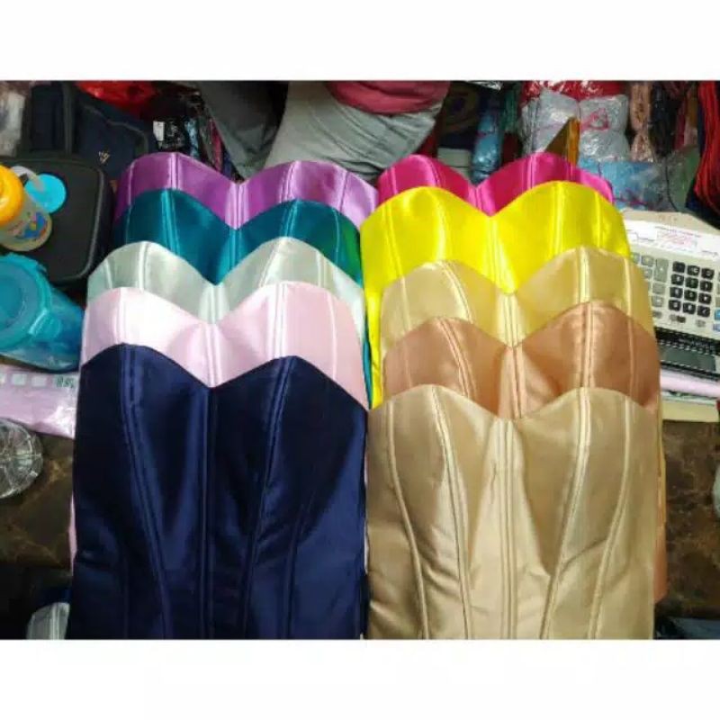 BUSTIER SATIN JUMBO TULANG 8/DALEMAN KEBAYA/LONGTORSO SATIN