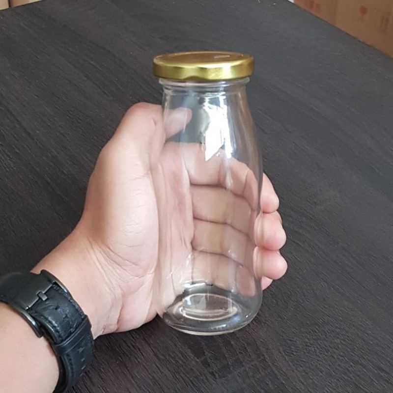 BKSS250 botol kaca susu 250ml / botol jus 250ml / jar madu / jar selai