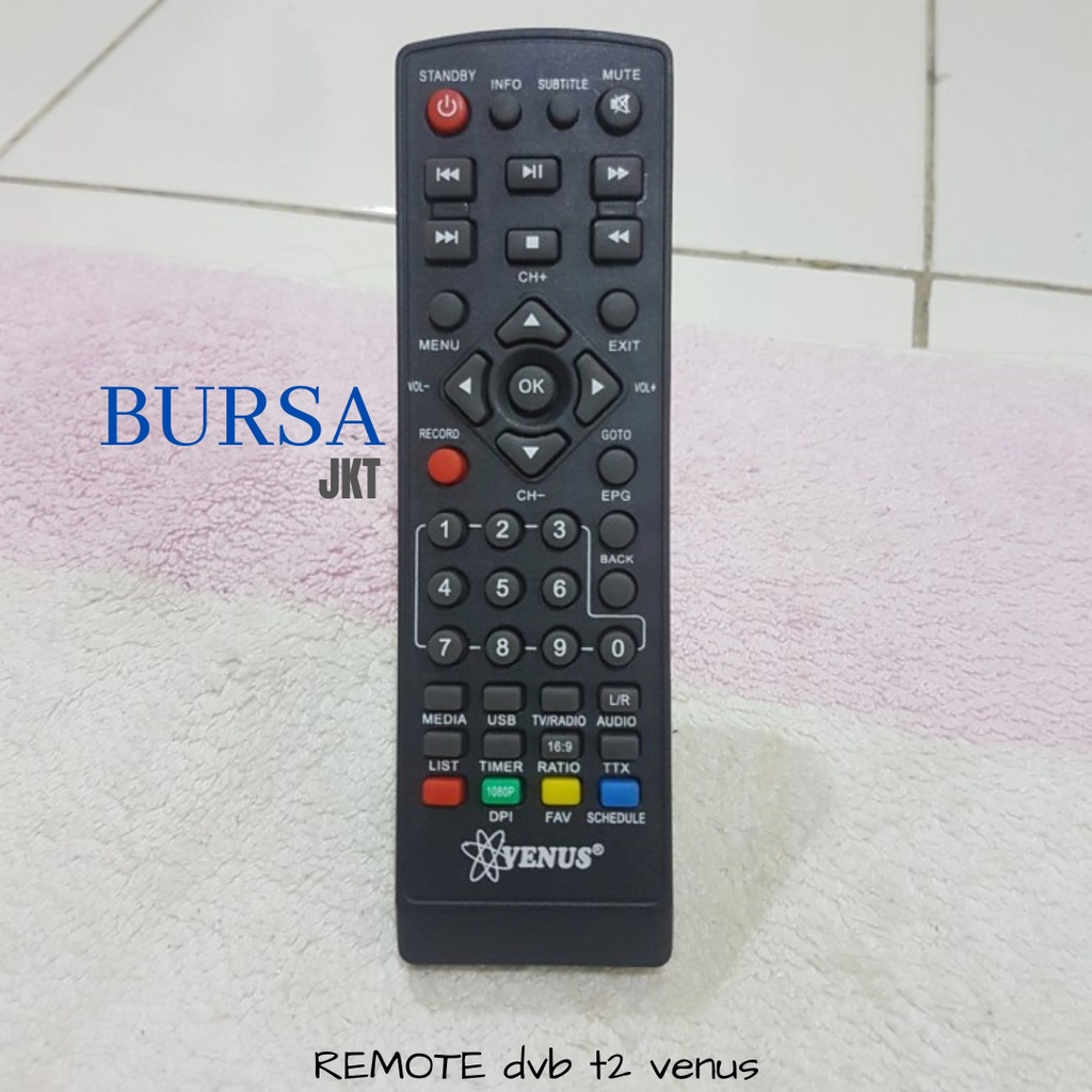 REMOTE VENUS SET TOP BOX DVB T2 CABE RAWIT